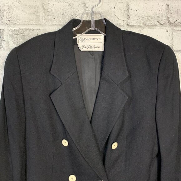 Vintage Union Made Evan Picone Double Breasted Cropped Blazer - Picture 2 of 13